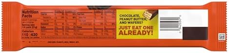 REESE'S STICKS Chocolate and Peanut Butter Creme Wafer King Size, Candy Bar, 3 oz