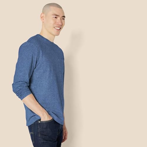 Amazon Essentials Men's Regular-Fit Crewneck Long-Sleeve T-Shirts