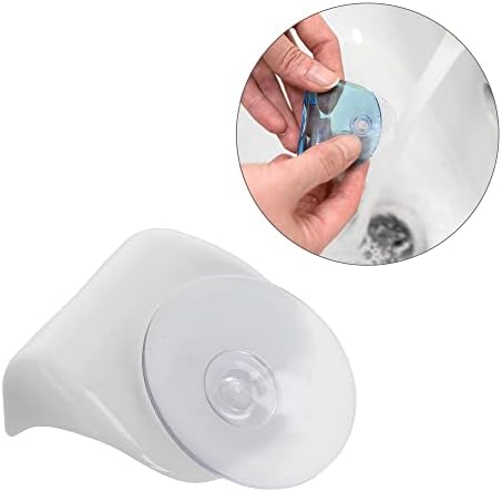 kwmobile 2X Razor Holder with Suction Cup - Self-Adhesive Shaver Wall Mount - Bathroom Organizer for Glass and Tiles - White