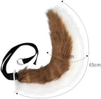 Gorou Ears and Tail Set Game Cosplay Headdress Fox Ears Headband Furry Fursuit Costume Accessories