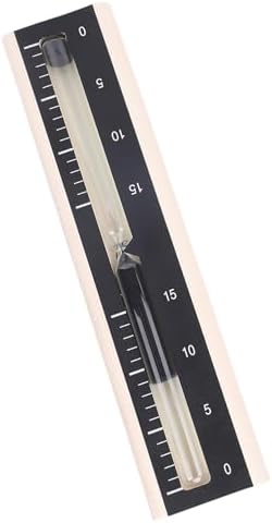 Zerodis Sand Timer 15 Minute Sauna Sand Timer Wooden Hourglass Clock Wall Mounted Hanging Sturdy Multifunction Countdown Compact Size for Steam Room Spa Home Sauna 11.8x2.8in