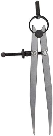 ZLKSKER 6 Inch Adjustable Lockable Steel Divider Wing Leather Compass