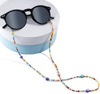 Colorful Rainbow Bead Women’s Eyeglass Chain Eyewear Retainer Mask Holder Reading Glass Necklace Lanyard