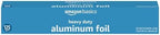 Amazon Basics Heavy Duty Aluminum Foil for Cooking, Grilling, Food Storage, Roasting, 125 Sq Ft, Pack of 2