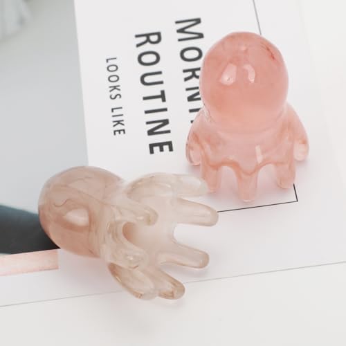2Pcs Octopus Head Massage Comb - Scalp Massager Tool for Deep Relaxation, Amber and Gray Manual Acupressure Massager with 8 Legs