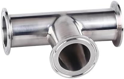 1Pcs 19mm-108mm 304 Ferrule 3 Way Tee Connector Pipe Fitting 1.5"-4" Tri Clamp(25mm x Ferrule 50.5)