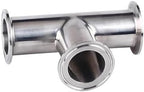 1Pcs 19mm-108mm 304 Ferrule 3 Way Tee Connector Pipe Fitting 1.5"-4" Tri Clamp(25mm x Ferrule 50.5)
