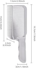 EMVANV Barber Fade Combs, 2pcs Professional Hair Cutting Comb Curved Positioning Hair Cutting Comb Curved Positioning Clipper Comb Haircut Fade Combs for Home Salon(Gray)