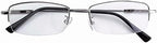 HUIHUIKK Half Rim Bifocal Reading Glasses Silver Frame Readers Eyewear