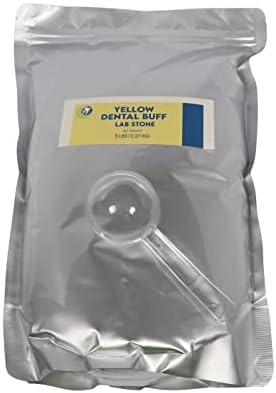 5 lb - Dental Yellow Buff Stone - Gypsum Type III - All Purpose Compound - Model Stones - Used in Dental Lab & Offices ** Includes Scoop **