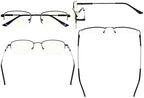 Computer Glasses Men Bendable Titanium Reading Eyeglasses Blue Light Filter