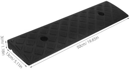 Heavy Duty 2Pcs Vehicle Threshold Ramps 3Cm High Black Non-Slip Home and Garage Loading Ramps for Cars Motorcycles and Wheelchairs