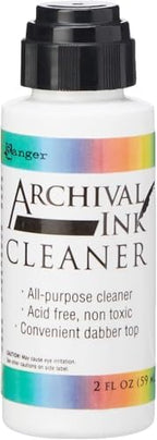 Ranger Ink Rub It Scrub it Pad and One 2 oz Bottle of Archival Ink Cleaner, Bundle of 2 Items