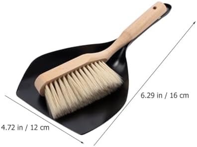 ABOOFAN Mini Broom and Dustpan Set with Handles, Portable Household Cleaning Tool, 2pcs Whisk Broom and Dustpan for Desktop and Office Use