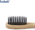 Isshah Biodegradable Eco-Friendly Natural Bamboo Charcoal Toothbrushes, FSC Certified and PETA Approved - 12 Count