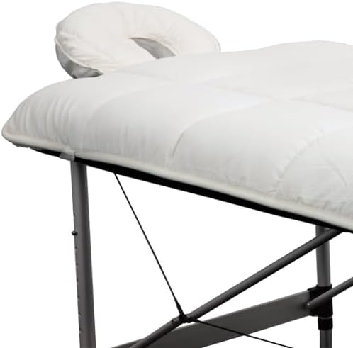 ForPro Premium Quilted Fleece Table Pad Set, Natural, Extra Soft, Hypoallergenic, for Massage Tables, Includes Massage Table Pad and Face Rest Cover