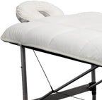 ForPro Premium Quilted Fleece Table Pad Set, Natural, Extra Soft, Hypoallergenic, for Massage Tables, Includes Massage Table Pad and Face Rest Cover