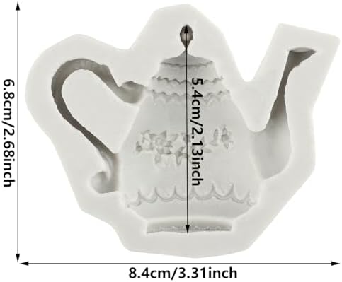 Teapot Silicone Fondant Molds Tea Party Chocolate Mold For Sugar Cake Decorating Cupcake Topper Candy Gum Paste Polymer Clay