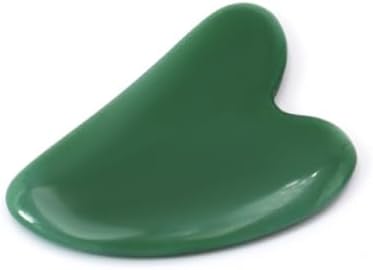 Heart Shape Gua Sha Tool - Resin Scraping Plate for Face, Neck and Full Body Massage Therapy - Lightweight and Portable Skincare Accessory(Green)