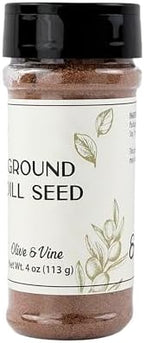 Olive & Vine Ground Dill Seed, Earthy Flavor, For Pickling & Dressings, Rich Tradition, Authentic Taste, For Global Recipes (4 Ounce)