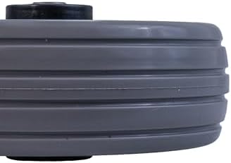 AlveyTech 6"x2" Front and Rear Caster Wheel for the Quantum Q6 Edge & Q6000Z Power Chairs - Replacement Wheels with Gray Ribbed Solid Tires, 638-2RS Bearings, Right or Left (WHLASMB2130 / TAGC2130)