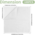 100 Pack Cocktail Napkins Disposable, 2-Ply 5" x 5" Party Napkins, Square Beverage Dinner Napkin for Wedding Birthday Party Anniversary Reception Bar Event (White)