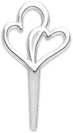 24 Count Double Silver Heart Love Cupcake Picks Toppers Wedding Bridal Shower Party Supplies