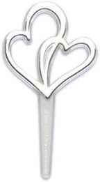 24 Count Double Silver Heart Love Cupcake Picks Toppers Wedding Bridal Shower Party Supplies