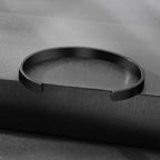 MEALGUET Stainless Steel Mens Cuff Bracelet : Minimal Cool Silver/Black/Gold Plated Open Metal Cuff Bangle Bracelets for Men,Mens Bracelet Jewelry Gift