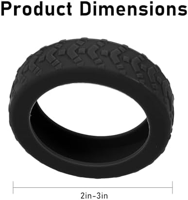 8PCS Silicone Luggage Wheel Covers – Black Suitcase Wheel Protectors for Most 8-Caster Luggage