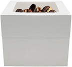 3 sets Cake Boxes 12x12x10 inches with Boards Bakery Boxes for Cakes