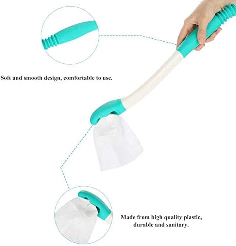 DPOWERFUL Self-Assist Toilet Mobility Aid Self Wipe Assist Tissue Holder Tool Long Reach Toilet Tissue Grip Motion Assistance Supplies 2 Pack
