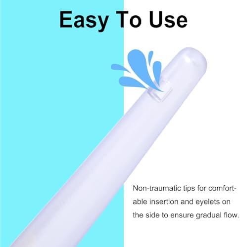 20 Pcs Enema Replacement Flexible Tips for Enema Kit with Connectors, Soft Enemas Attachment Backup Tips for Colon Cleansing PVC Comfortable Reusable Nozzle Enema Attachment