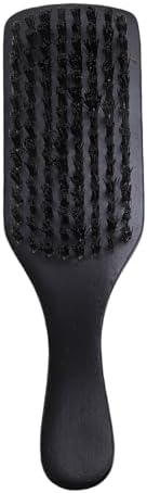 Pongnas Double Sided Beard Brush, Wooden Handle Mustache Comb for Men, for Beard Grooming and Hairstyling