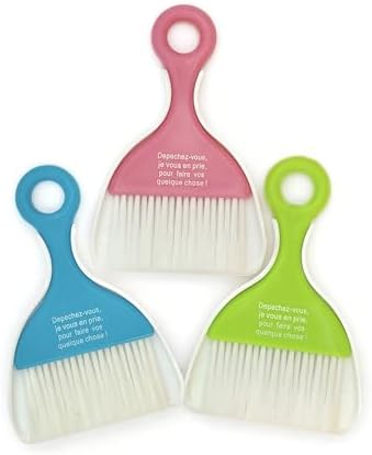 Mini Dustpan Set Brush for Table Whisk Brooms Small Dustpan Broom Set Mini Dust Pans with Brush Tiny Cleaning Table Sweep for Car Desk Keyboard Countertop Nest (Blue)