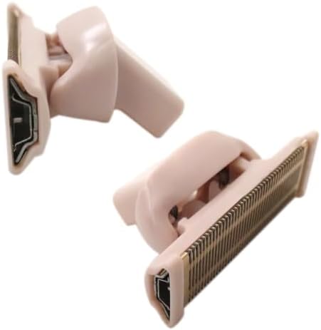 2 Count Razor Replacement Heads Replacement for Flawless Nu Razor, Rose Gold Plated Body Replacement Head with Covers