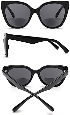 JM Classic Bifocal Reading Glasses Oversized Cateye Stylish Sunglasses Readers for Women