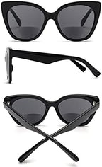JM Classic Bifocal Reading Glasses Oversized Cateye Stylish Sunglasses Readers for Women