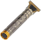 Qinlorgo Professional Hair Clipper, Heavy Duty High Efficiency Compact TBlade Hair Clipper for Hair Cutting (Dragon Pattern Charging Stand)