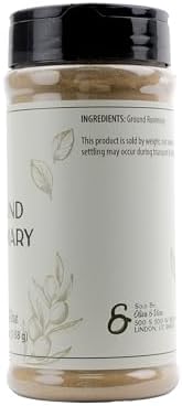 Olive & Vine Ground Rosemary, Earthy & Piney Flavor, Seasoning for Roasts, Soups, and Stews, With Rich Tradition, Authentic Taste, For Global Recipes (5.6 Ounce)