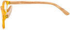 Bamboo-look Arms Blue Light Filter UV Protection Computer Reading Glasses Women