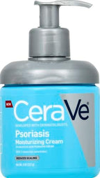 CeraVe Moisturizing Cream for Psoriasis Treatment, With Salicylic Acid for Dry Skin Itch Relief & Urea for Moisturizing, Fragrance Free & Allergy Tested, 8 Oz