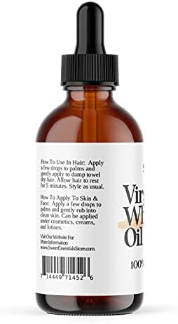 100% Organic Unrefined Wheat Germ Oil | Imported From Italy | 4oz Glass Bottle | 100% Pure - Virgin | Cold-Pressed | Natural Moisturizer for Skin, Hair and Face | Stretch Mark Relief - NON GMO