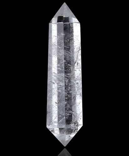 YATOJUZI 3.5" Clear Quartz Crystals Wand Natural Crystals and Healing Stones Large Clear Quartz Crystal Hexagonal Points Crystal Gifts for Women Meditation Divination Reiki Energy 1PCS