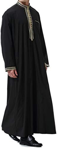 Islamic Mens Clothing Kaftan Maxi-Muslim Male Shirt Long Sleeve Abaya Dubai Cotton…