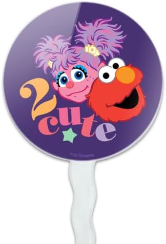 Sesame Street Elmo and Abby 2 Cute Cupcake Picks Toppers Decoration Set of 6