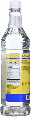 Monin - Sugar Free Almond Syrup, Subtle Sweetness with Rich Almond Flavor, Great for Lattes, Cappuccinos, & Unique Cocktails, Vegan, Non-GMO, Gluten-Free (1 Liter)