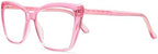 AMOMOMA Trendy TR90 Oversized Blue Light Reading Glasses Women,Stylish Square Cat Eye Glasses AM6031