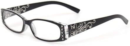 Kerecsen 4 Pairs Ladies Reading Glasses Spring Hinge with Laser Pattern Readers