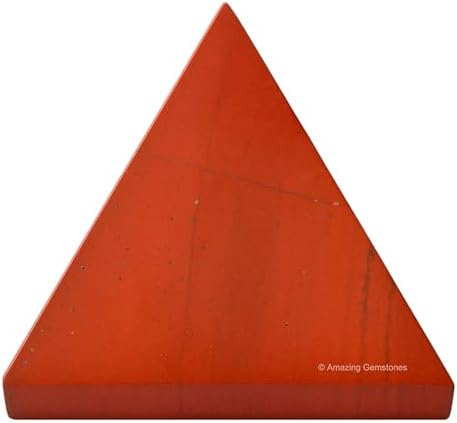 Amazing Gemstone Red Jasper Pyramid Crystal Healing Stones - 1.5" Great Pyramid Figurine of Natural Stone Pyramid for Meditation, Reiki, Chakra Balancing and Crystal Pyramids Grid